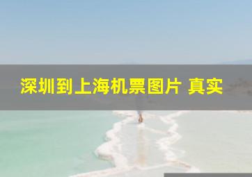 深圳到上海机票图片 真实